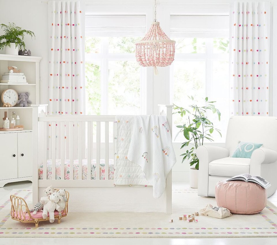 Muslin Rainbow Tassel Baby Blanket Pottery Barn Kids UK